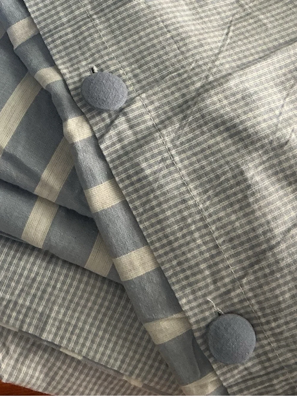NWOT Garnet Hill Gingham / Stripes 100% Cotton Duvet